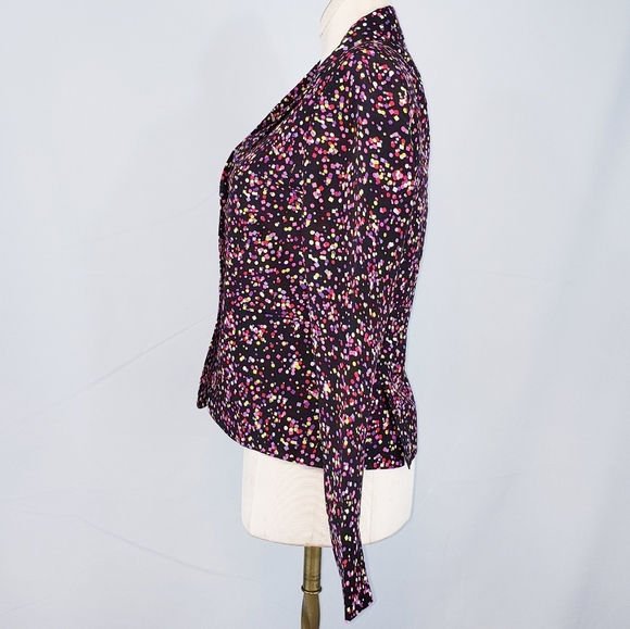 Anne Klein vintage confetti print jacket size 2 - Picture 3 of 6